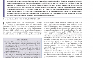 Paper : Bright spots: seeds of a good Anthropocene