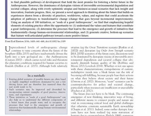 Seeds Project Receives 2019 Innovation in Sustainability Science Award from Ecological Society of America